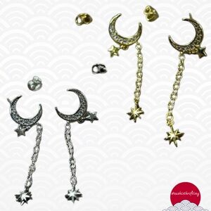 Dream Drop Earrings-Gold n Silver